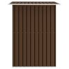 Garden Storage Shed Brown 80.3"x52"x73.2" Steel - Brown