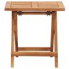 Folding Patio Coffee Table 15.7"x15.7"x15.7" Solid Acacia Wood - Brown