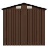 Garden Storage Shed Brown 80.3"x52"x73.2" Steel - Brown