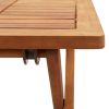 Folding Patio Coffee Table 15.7"x15.7"x15.7" Solid Acacia Wood - Brown